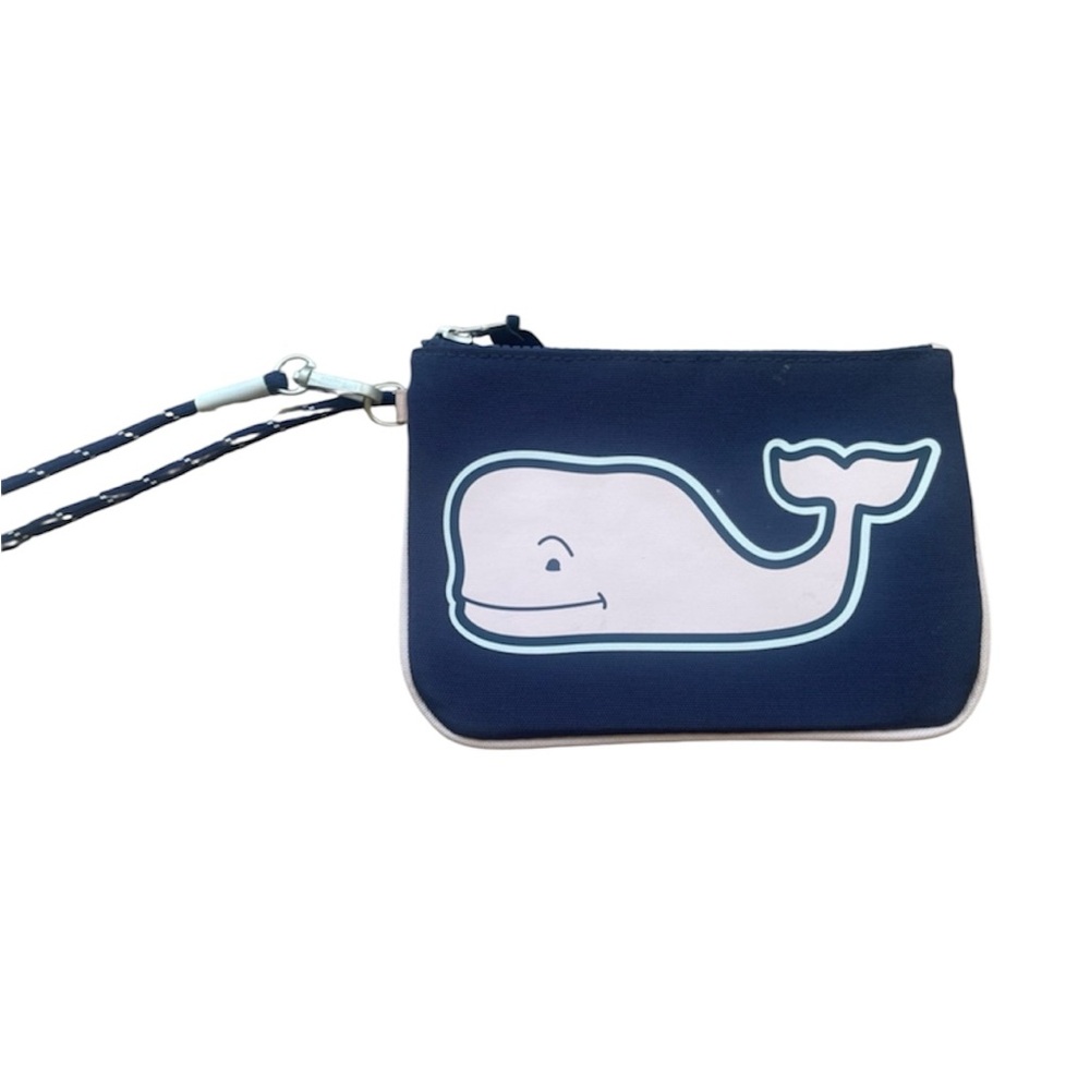 Vineyard Vines x Target Navy Pink Whale Wristlet Pouch Bag